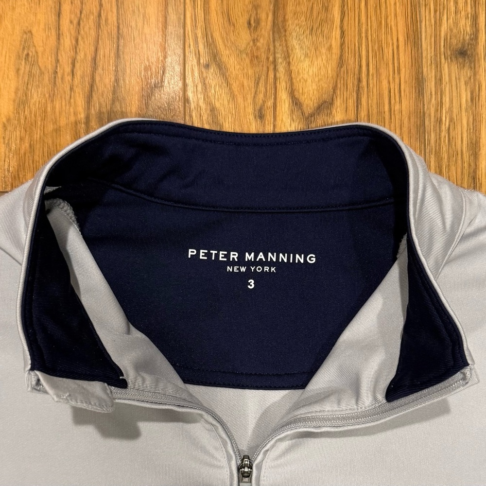 Peter Manning Gray Quarter-Zip Pullover - Picture 2 of 3